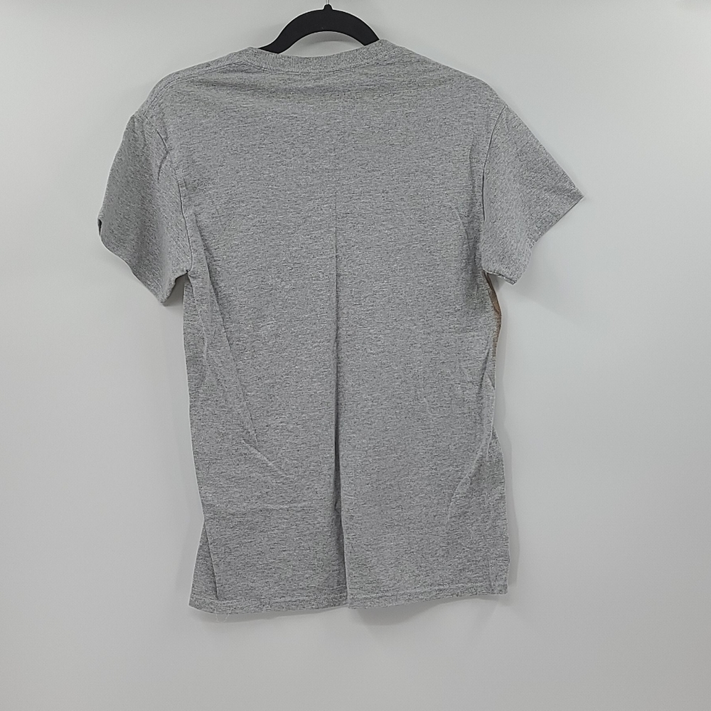 90's baby gray graphic t shirt. Gold background - Picture 2 of 4